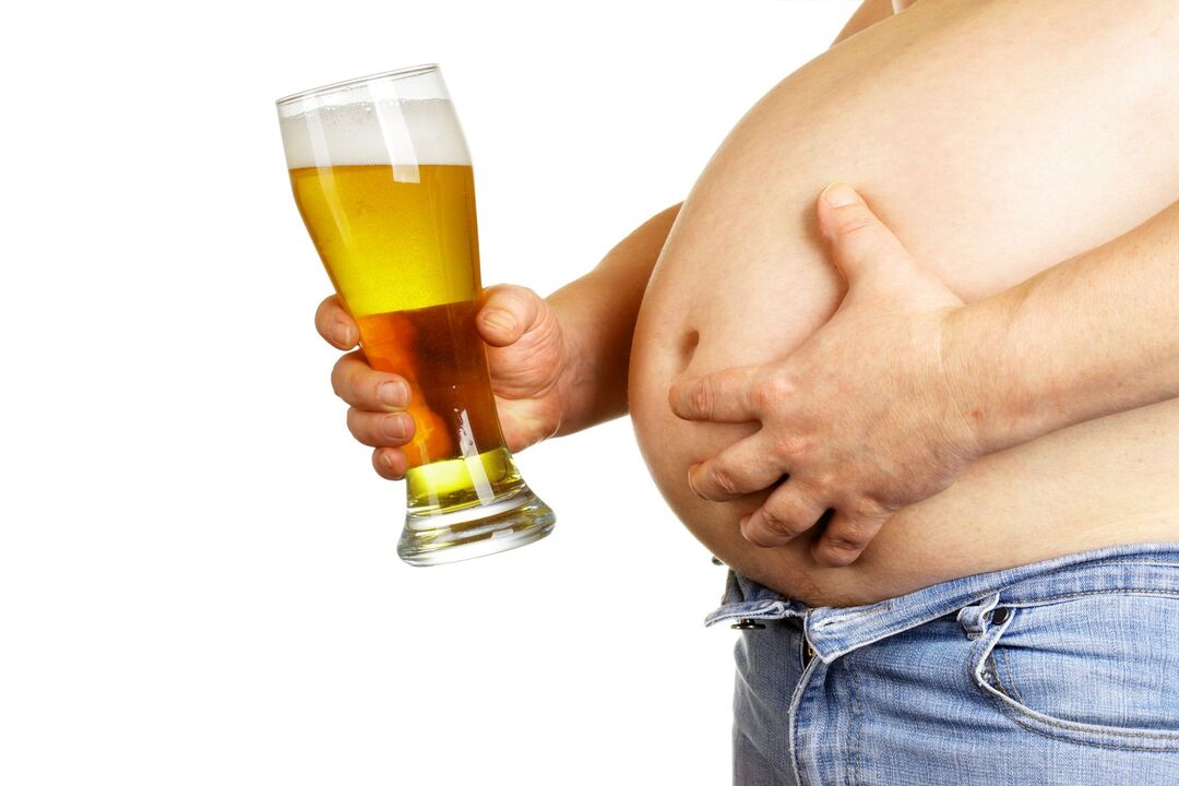 alcool și exces de greutate
